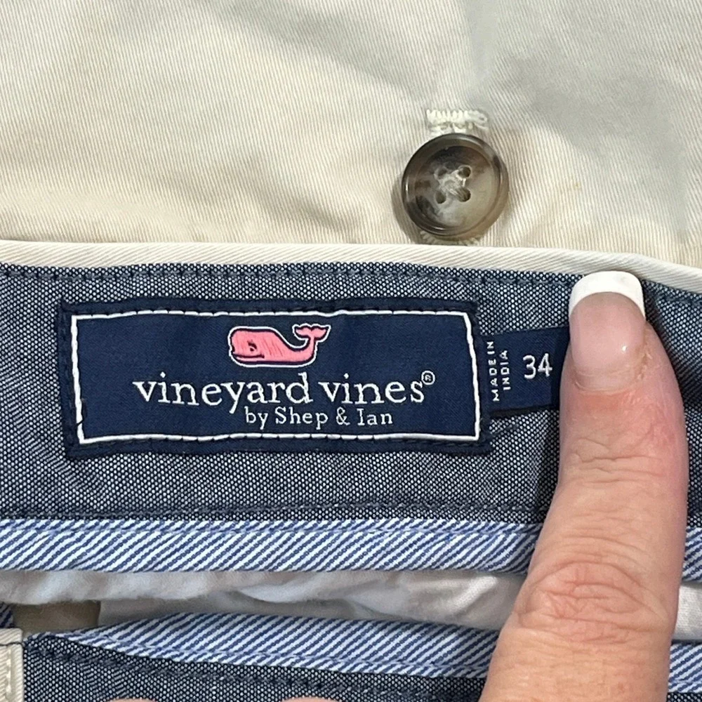Vineyard Vines Breaker Short Mens 34 Khaki Tan Stretch Chino Casual Summer Wear